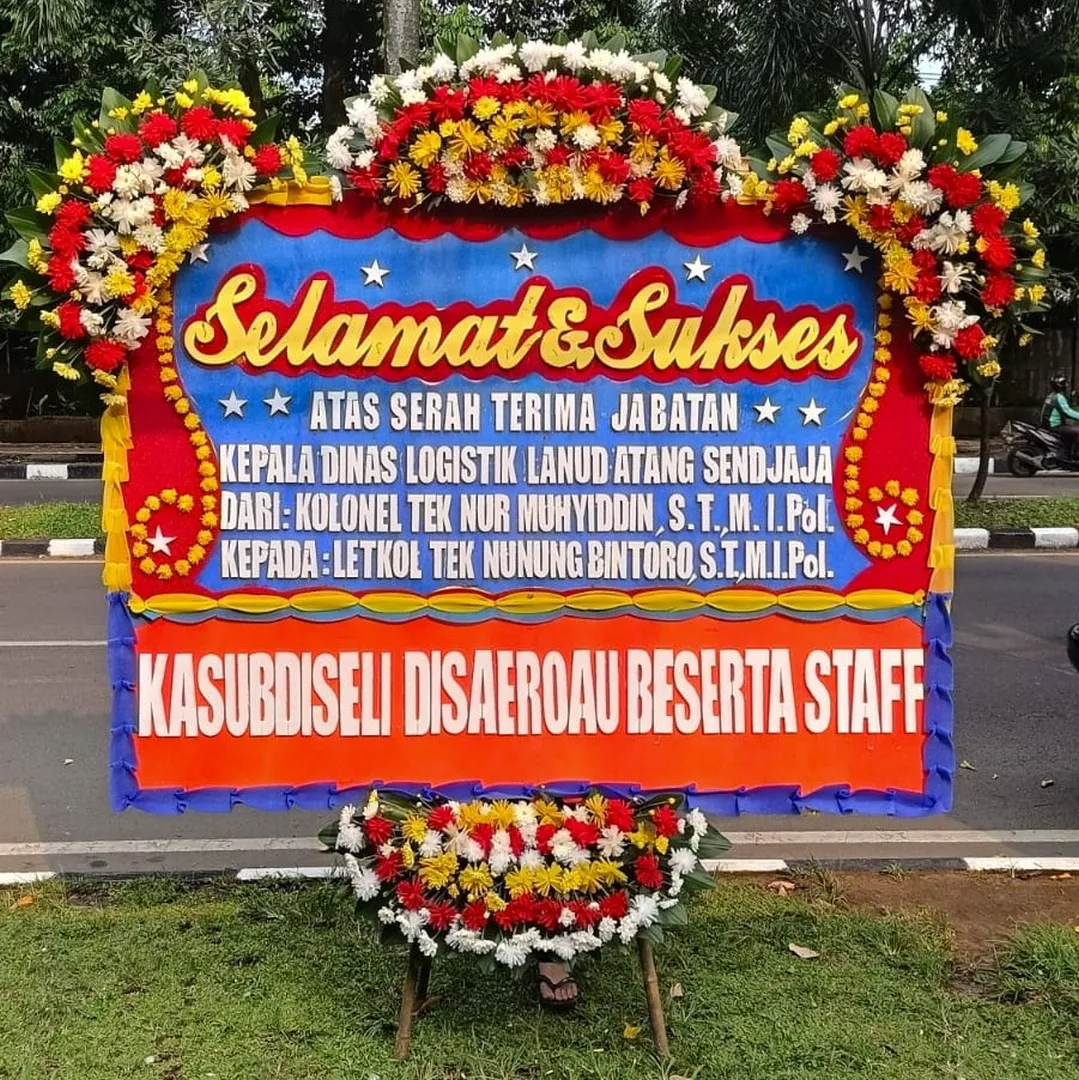 Bunga papan selamat dan sukses 7 Yasmin Florist Bogor